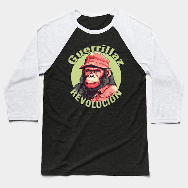 Guerrillaz Revolucion #5: Embrace the Revolution for Change Baseball T-Shirt by The Dude